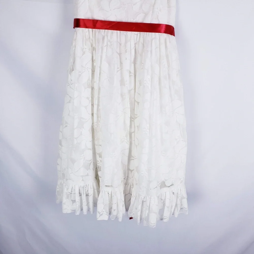 David's Bridal Flower Girl / Communion Lace Dress - Picture 4 of 8